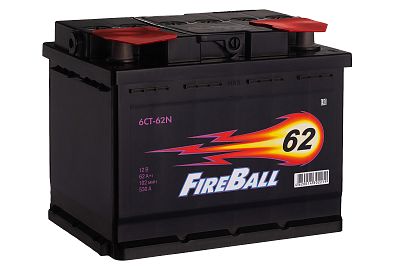 Автомобильный аккумулятор FIRE BALL 6СТ-62 (1) N (арт. 562107020)