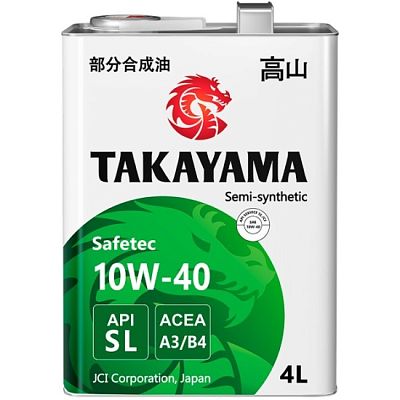 5  / А/масло TAKAYAMA (МЕТАЛЛ) 10W40 п/с 4л SL  А3/В4 Safetec