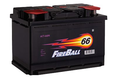 Автомобильный аккумулятор FIRE BALL 6СТ-66 (1) N (арт. 566111020)