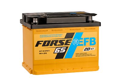 Автомобильный аккумулятор FORSE EFB 6CT-65 VLR (0) (арт.565108051)