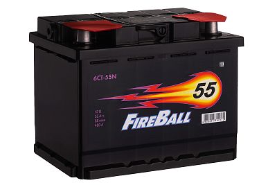 Автомобильный аккумулятор FIRE BALL 6СТ-55 (1) N (арт. 555107020)